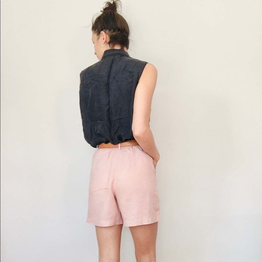 Vintage faded pink linen shorts - Picture 7 of 15